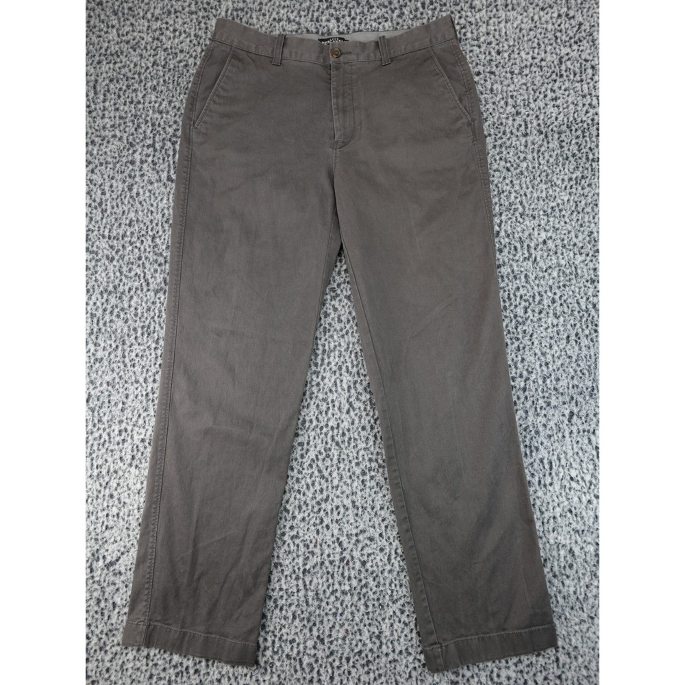 J.Crew Mercantile Chino Pants Mens 33x32 Gray Flex Straight Leg Trouser